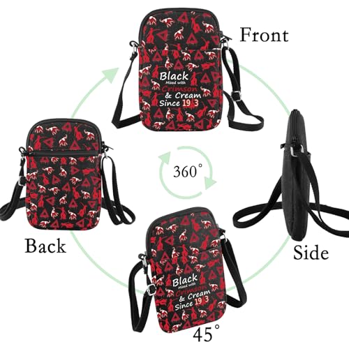 CHOORO Sorority Sling Bag black Mixed With Crimson Crossbody Bag Red Sorority Gift3