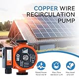 BACOENG Central Heating Pump Hot Water Circulation Heater Pump, 1-1/2" 220V BSP, 25-60/130, Orange - Image 2