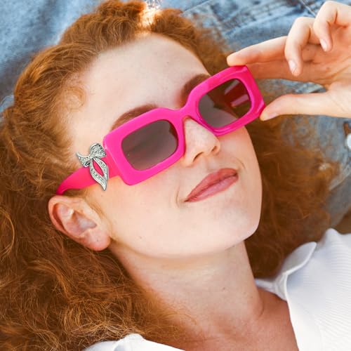 4pcs Bow Ties Charms for Sunglasses, Glass Charm, Glass Decoraiton Charms, Fashionable and Trendy Accessories Make a Great Gifts for Womens and Girls.4