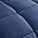 Chezmoi Collection 3-Piece Down Alternative Comforter Set - Lightweight All Seasons Luxurious Brushed Microfiber Comforter (Queen, Navy)