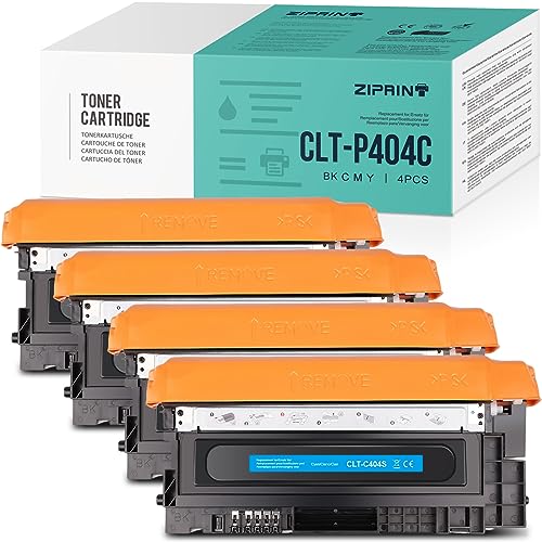 ZIPRINT Compatible Samsung CLT-P404C CLT-404S Toner Set for Samsung Xpress C480FW, Samsung Xpress C480W, Samsung Xpress C430W Toner