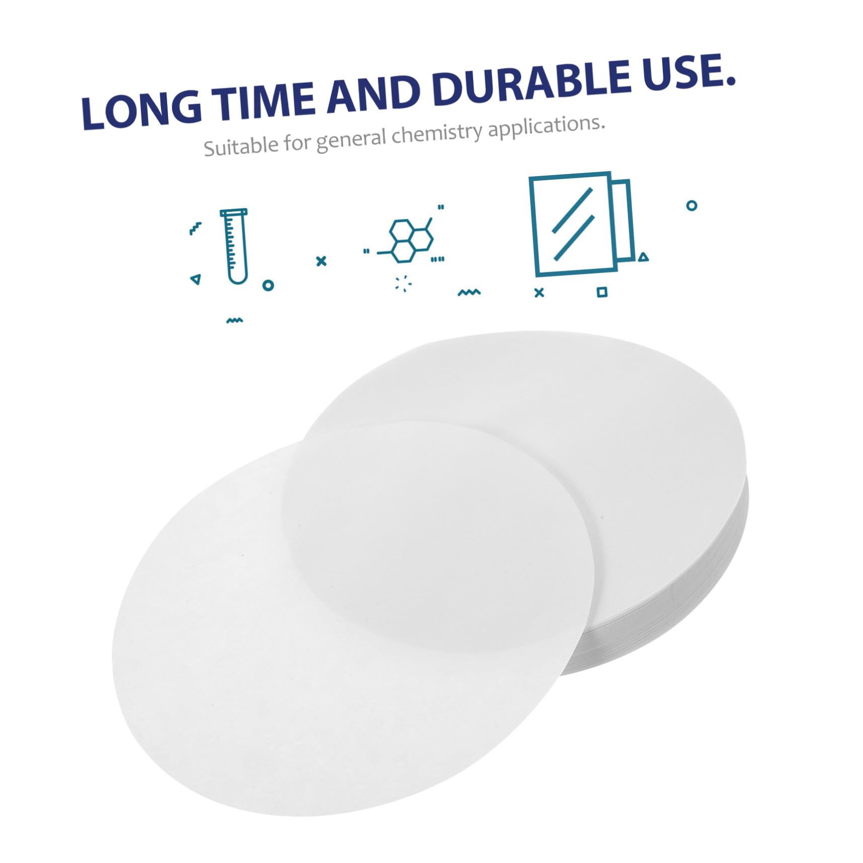 Didiseaon Filtri Carta per Laboratorio 18cm Dischi di Carta da Filtro Medio Flusso e Buona Ritenzione delle Particelle per Applicazioni Chimiche Generali