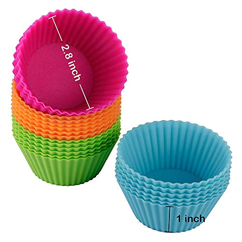 Webake Silicone Cupcake Baking Cups Muffin Liners Reusable Silicon Muffin Tin Non-stick 2-3/4 Inch Regular Size, Pack of 24 by Webake - Used condition - Image 2