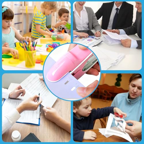 Grapadora sin grapas mini y compacta para escritorio de oficina y material escolar 6