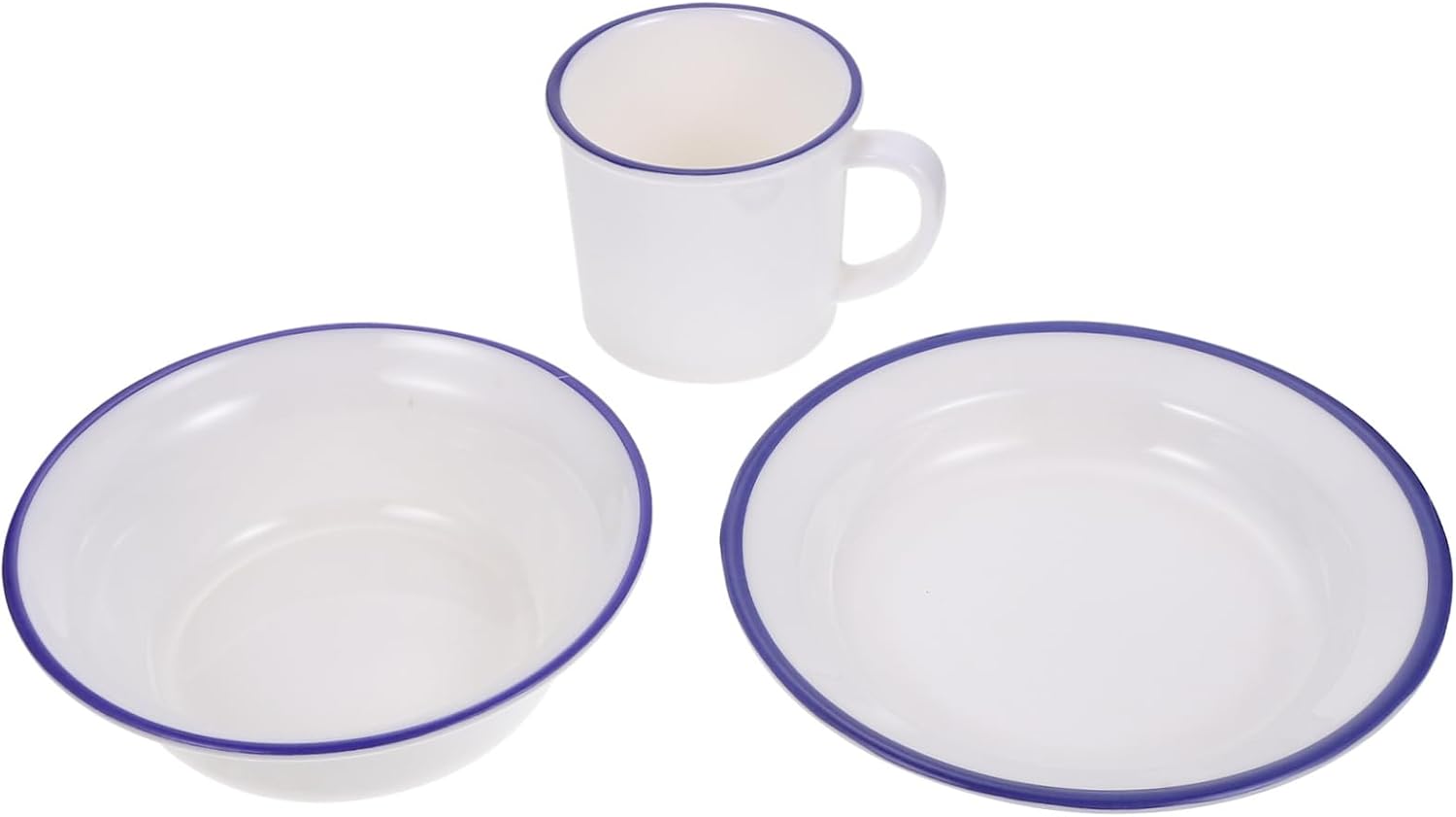 Retro Dinnerware Set Vintage Bowl Plate Tea Cup Set Home Dining Tableware for Tea Soup Coffee 3-Piece Kitchenware