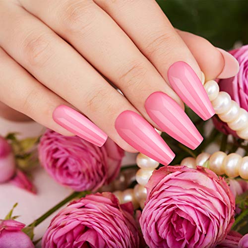 image for Maitys 300 Pieces Long Coffin Fake Nail Tips Ballerina Full Cover Glos
