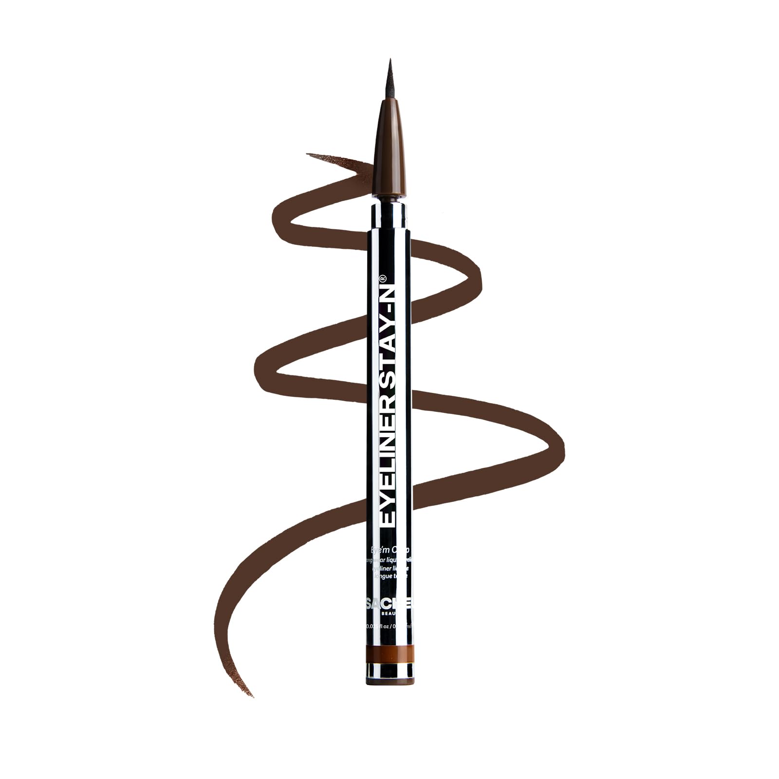 Sacheu Liquid Eyeliner STAY-N Long Wear Waterproof Eyeliner Pen with Ultra-Precise 360° Flexible Tip