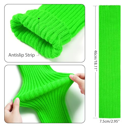 Image of Pleneal Leg Warmers for Women 80s Y2k, Ribbed Knit Long Socks LegWarmer