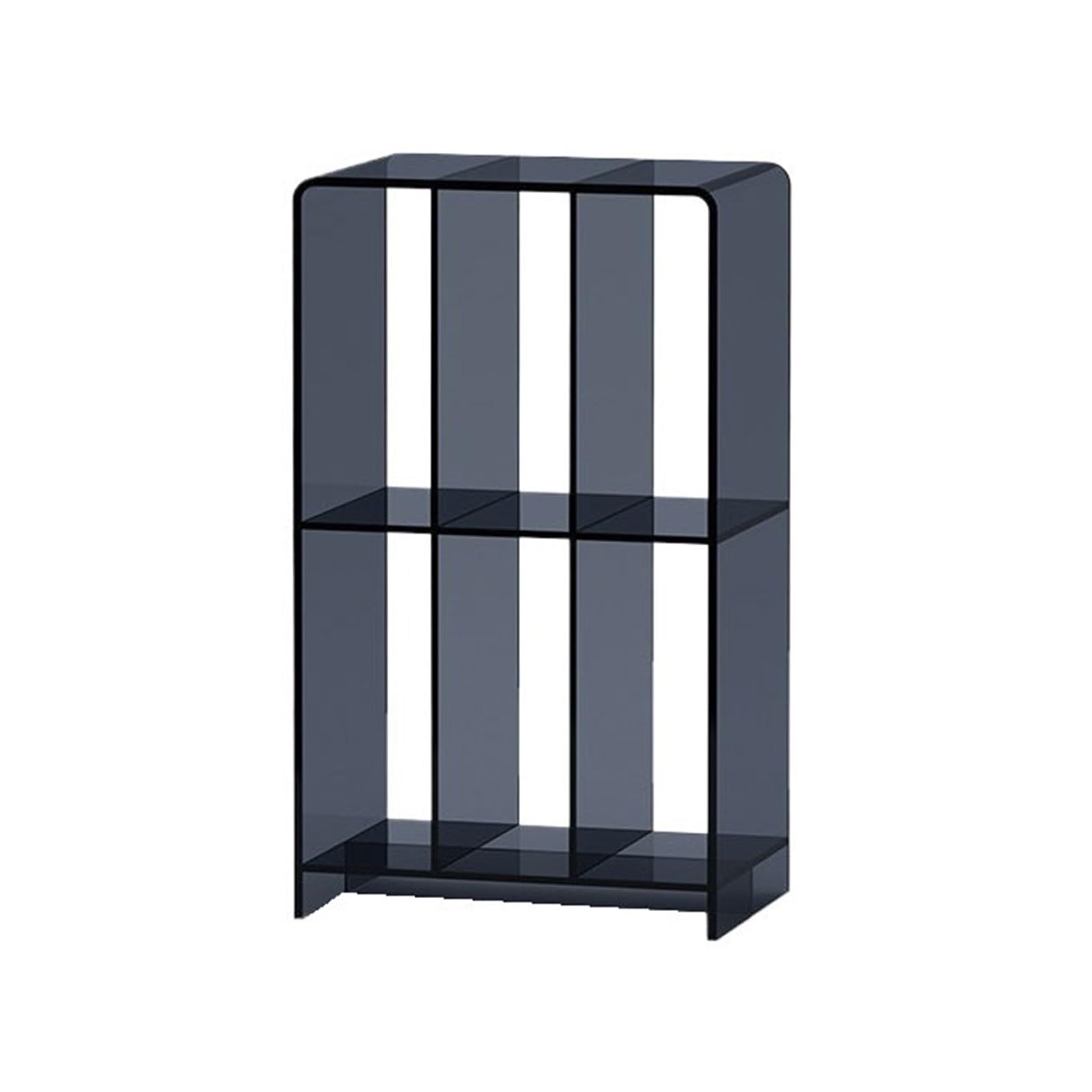 Shihan-2015 Bookcase Minimalism Acrylic Multi-tier Small Bookshelf Narrow Sidebar Storage Shelves for Home Office Display Shelf