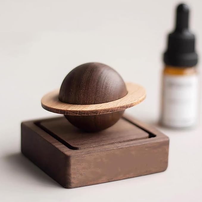 Difusor de Aceites Esenciales de Madera OULIGET, Diseño Planeta miniatura 7