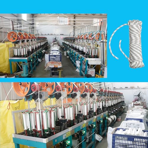 Tread star Seil 10mm 12mm 8mm schunr Rope Polypropylenseil Outdoor TauwerkFlechtleine Textilseil Leine Nylonschnur Schnur Polyseil geflochten Rope (weiß, 6mm-20M)