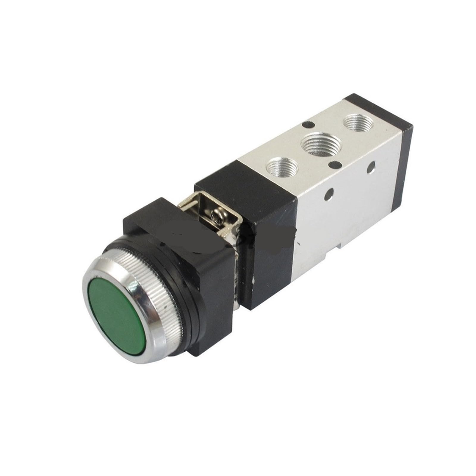 Interruptor de válvula neumática MV522PP válvula mecánica de aire de botón verde, rosca de 12mm, 2 posiciones, 5 vías