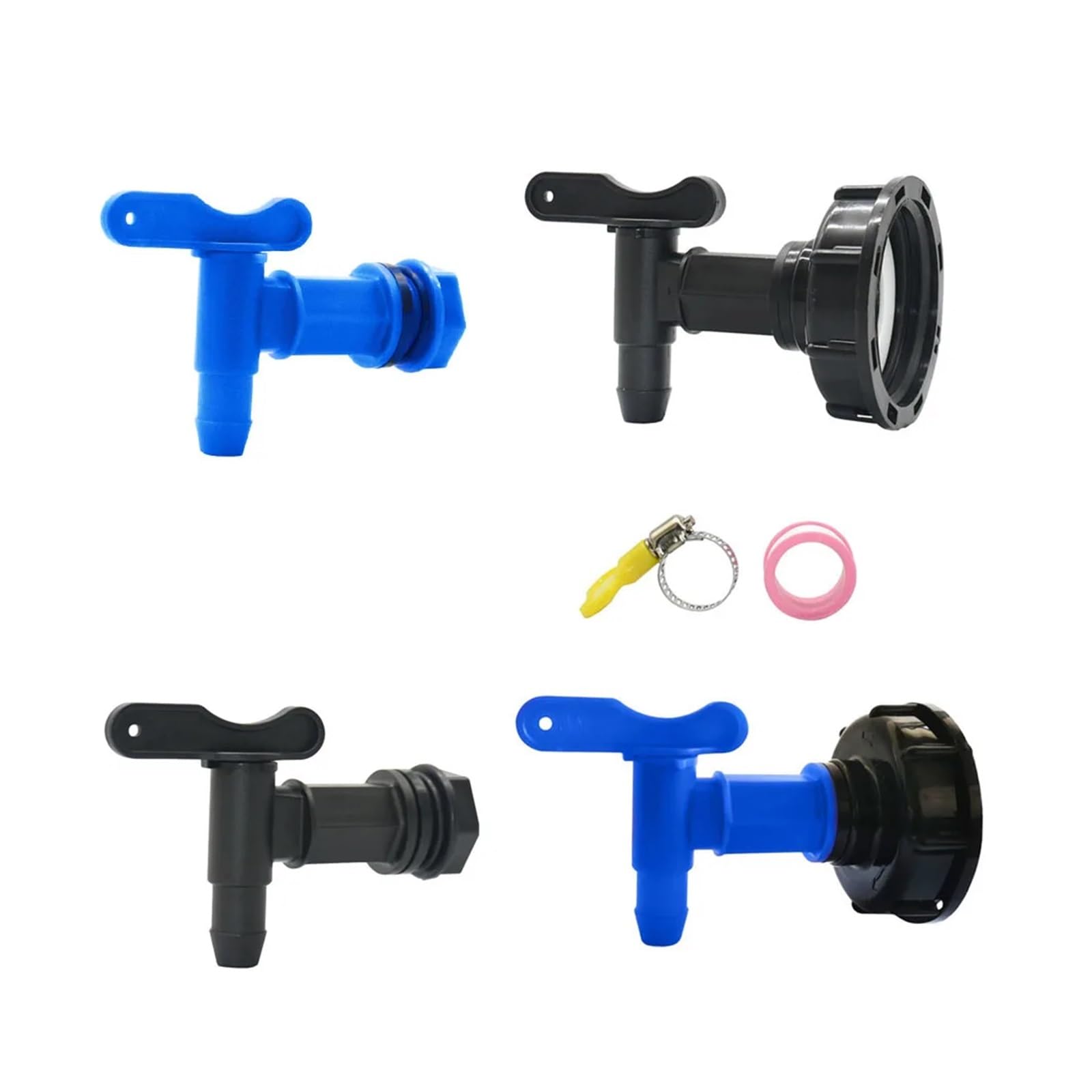 złącze kranu, 1 szt. 3/4" Adapter do kranu zbiornika IBC Gwint gruby S60 do 5/8" Złącze węża Zawory Złączki Zbiorniki na wodę ogrodową Wymiana kranu(D)
