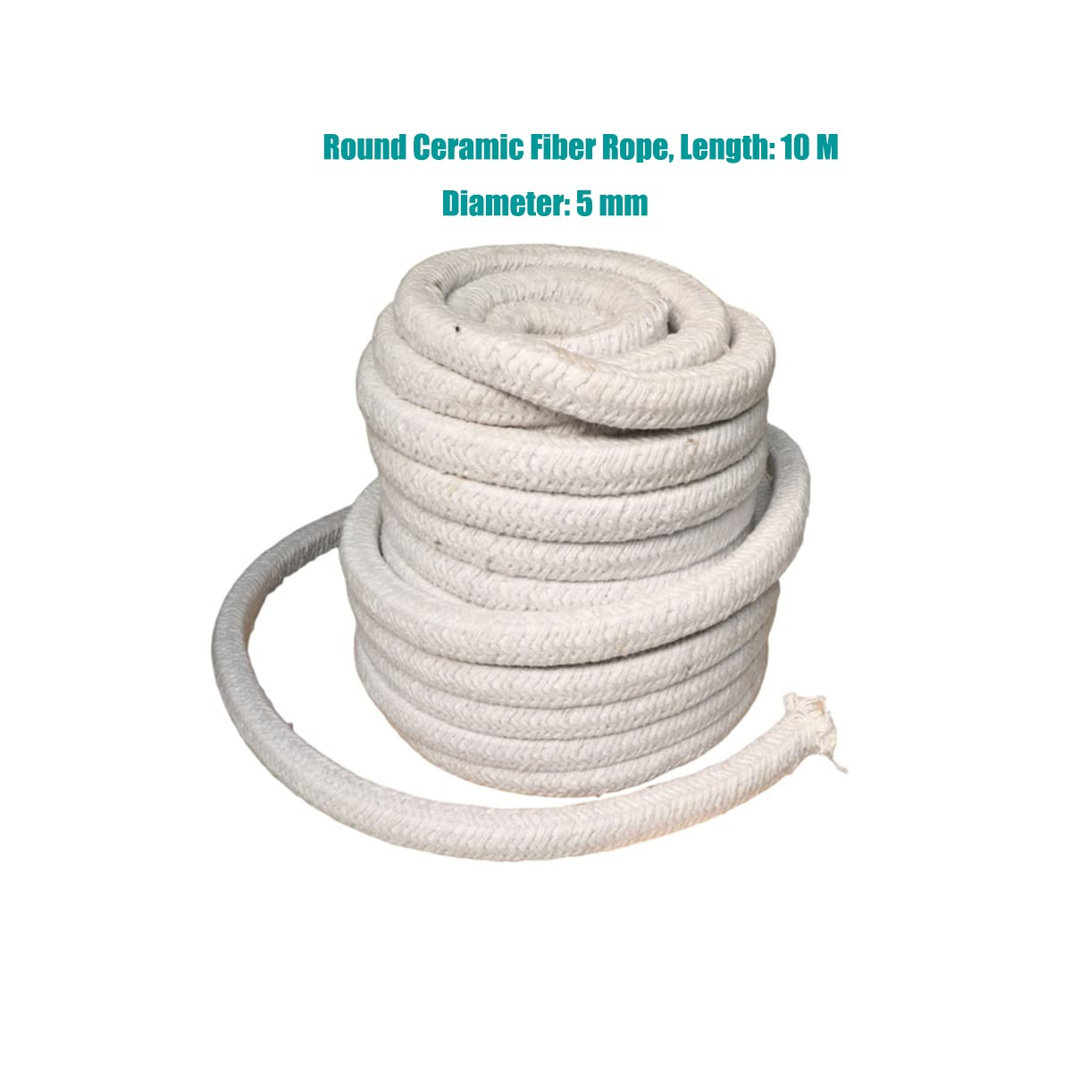 Joint D'étanchéité En Fibre De Céramique - Rond Tressé - 10 M