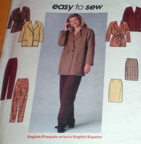 Patron de couture veste jupe pantalon Simplicity 7805 patron garde-robe