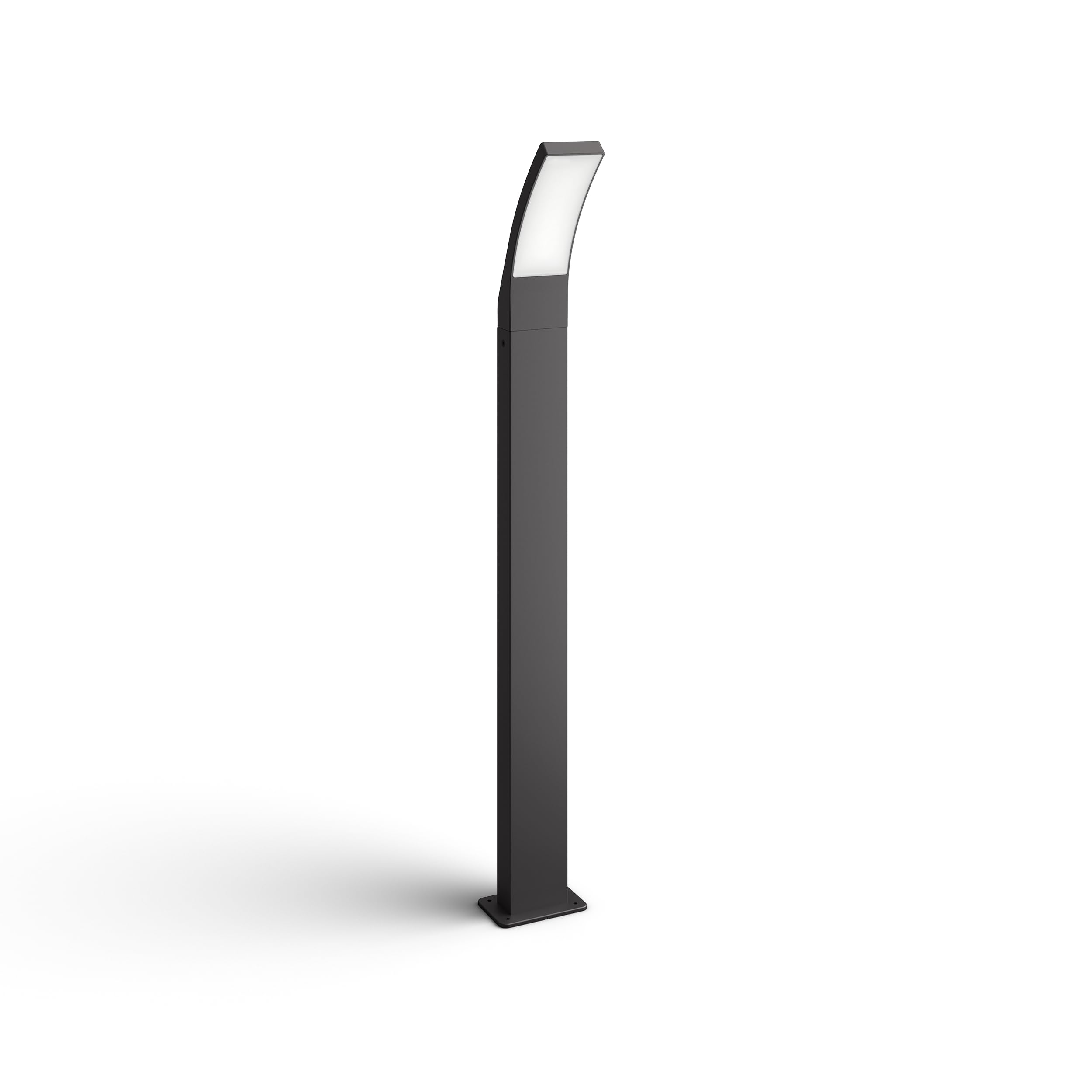 PHILIPS Splay Außenlaterne, 800 lm, 2700 K, PowerShield, IP44 wetterfest, langlebig, Aluminium, lange Lebensdauer, integrierte LED, anthrazitgrau