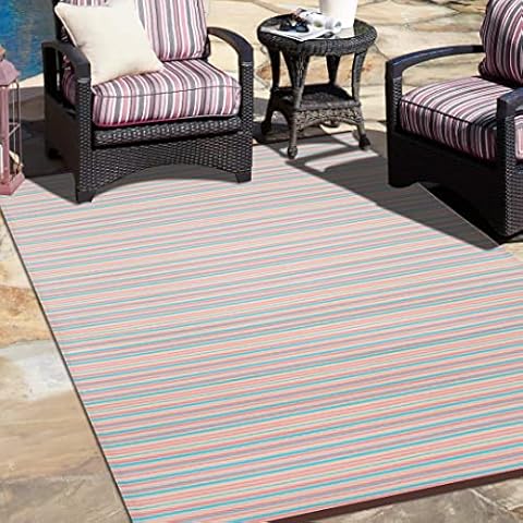 Green Decore Stripes Collection (120 x 180 cm, Multipastel) Cover