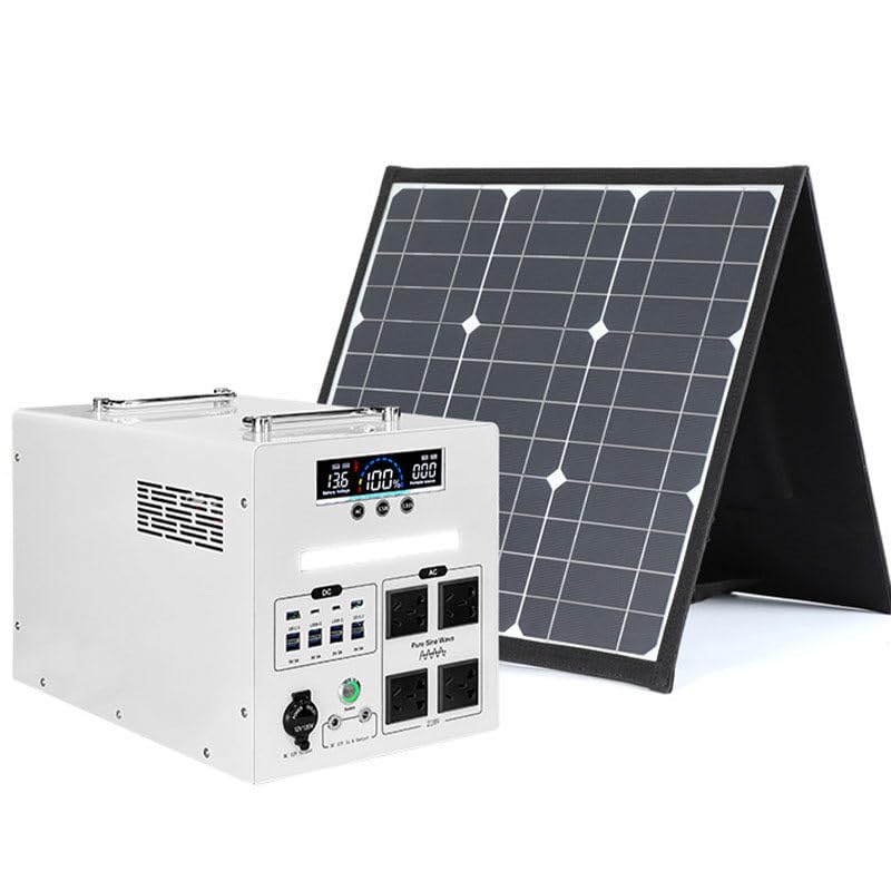 Generator zasilany energią słoneczną 1500 W, 1500 W, 230 V, zewnętrzny zasilacz awaryjny z portami wyjściowymi, akumulator LiFePO4 1200 Wh, wejście solarne 8 A,PH2000