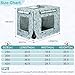 Bienbee Dog Crate Cover, 30 inches Windproof Crate Covers for Dog Cages Breathable Dogs Kennel Covers Double Sided Zipper Cages Cover for Wire Cage Indoor Outdoor Protection,Cyan Flower Branch