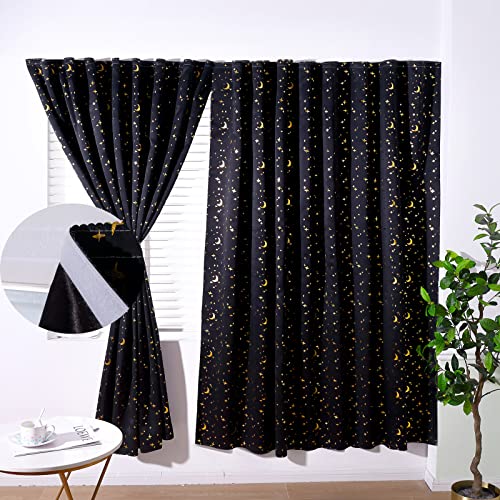 EsyDream Portable Blackout Blind 120x150cm Blackout Curtains Simple Easy to Stick On Window No Drill Blackout Blind Curtain UV and Sun Protection for Bedroom Office Use(1 Panel 47Wx59L Inch)