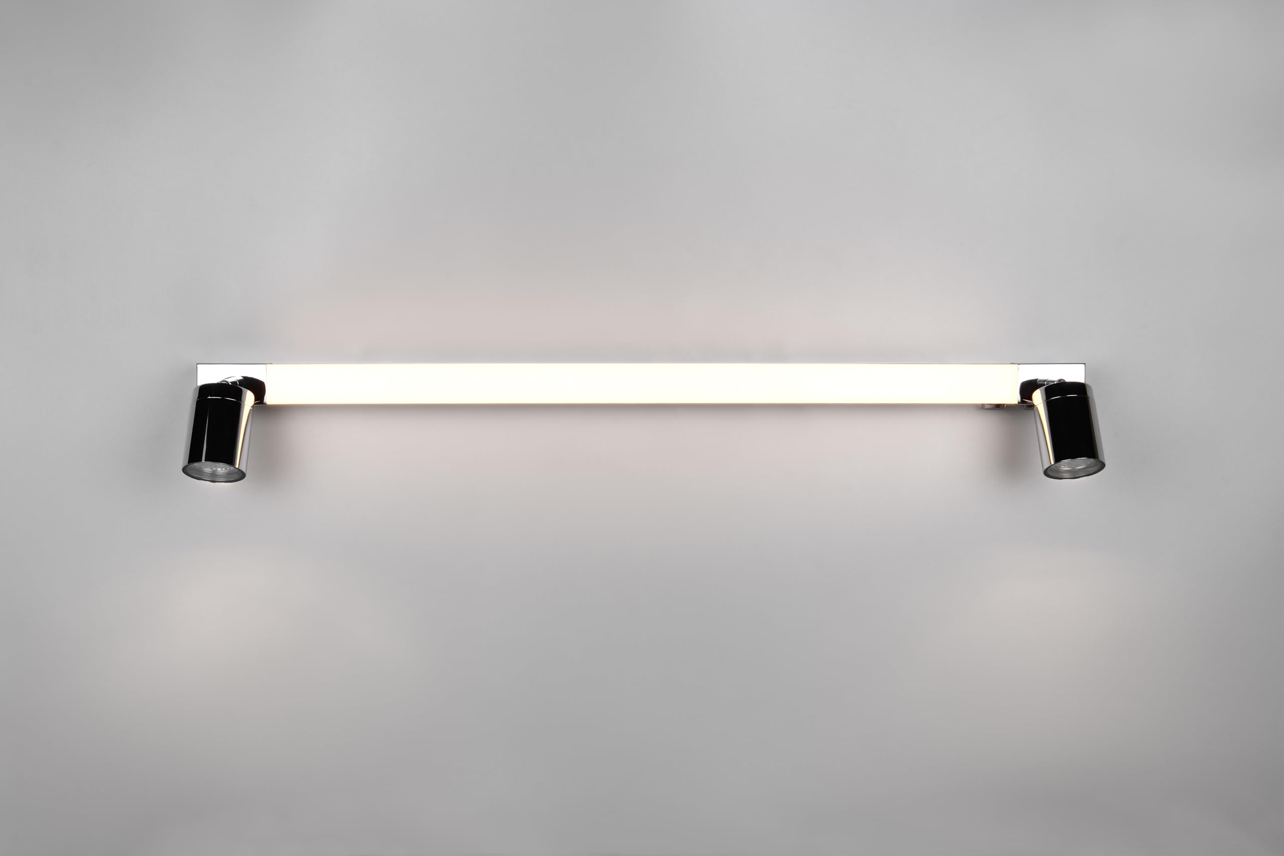 Trio Leuchten Lámpara de pared para baño LED ENRICO 281479306, metal cromado, LED de 9 vatios, excl. 2x GU10, color de luz ajustable