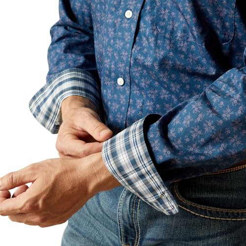 Ariat Men's Denim Blue Wrinkle Free Darwin Shirt3