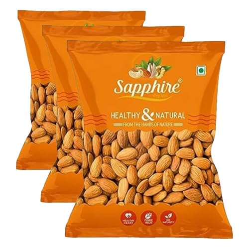 Image of Sapphire Dry Nuts California Almonds Premium 1Kg | Whole Almond | Rich in Vitamins & Minerals | Rich in Fiber | Good for Health | Loaded with Antioxidants | Dry Fruits | Premium Badam Giri | Healthy Nuts
