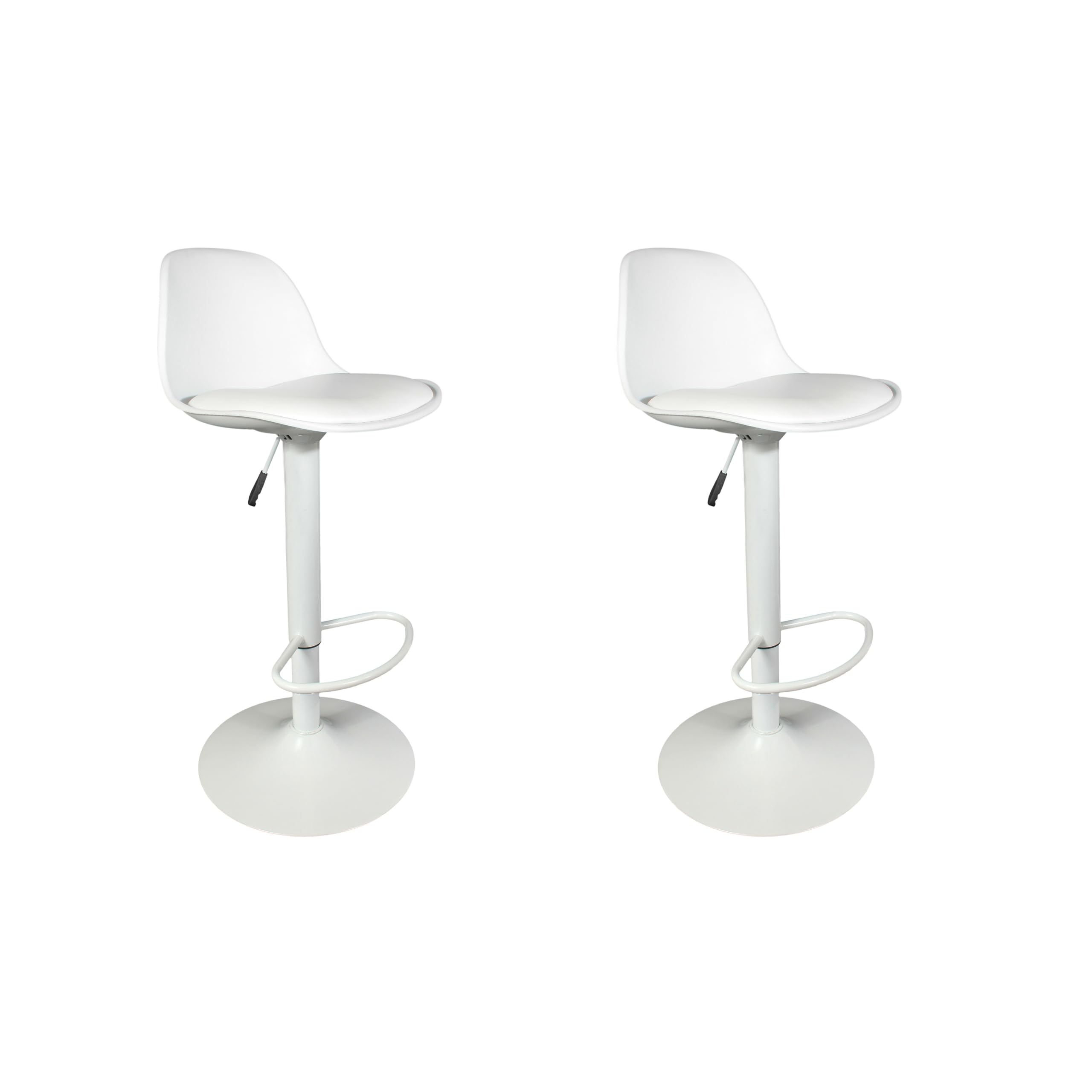 HOME DECO FACTORY Moderner Barhocker Verstellbar Gepolstert Weiß