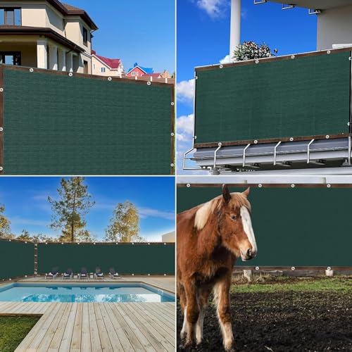 Malloom Grün Sichtschutz Zaunblende, 2x15m Zaunblende150 g/m² Schattiernetz Tennisblende, Windschutz UV-resistent Reißfest, mit Löcher und Kabelbinder für Garten, Balkon, Terrasse, Veranda