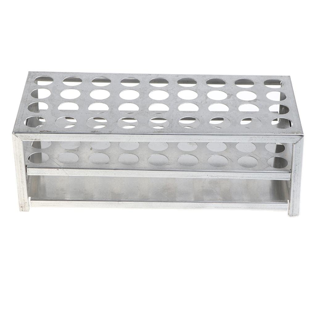 ATORSE Aluminum Test Tube Rack Stand for Lab Glasses Tube Display 15.5mm x 36 Holes-image-18