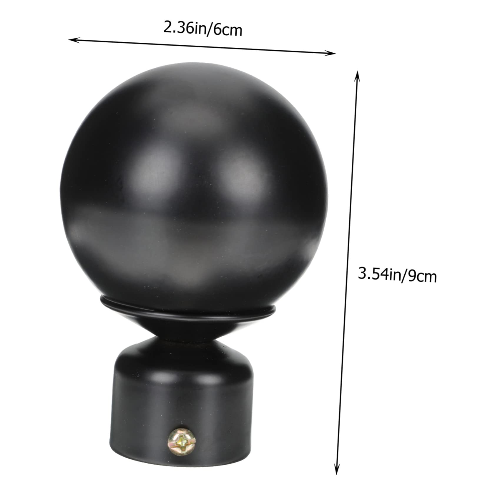 SOLUSTRE 2Pcs Decorative Curtain Pole Ends Matte Iron Finials for Window Curtain Rods Unique Design Easy Installation Stylish Home Decor Accessories