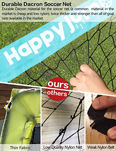 Happy Jump Soccer Goal Soccer Net for Kids Backyard 6\'6\"x 3\'3\", 1 Pack