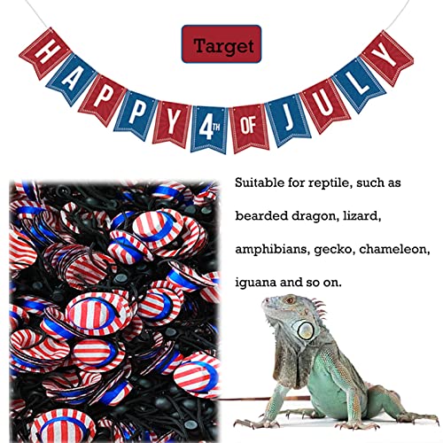Seis 2 Pcs Independence Day Bearded Dragon Cloak And Hat Set American Flag Lizard Costume Usa Small Animal Cap Clothes 4Th Of July Neck Accessories For Reptile Hamster Guinea Pig Rabbit (Star) #TOP5