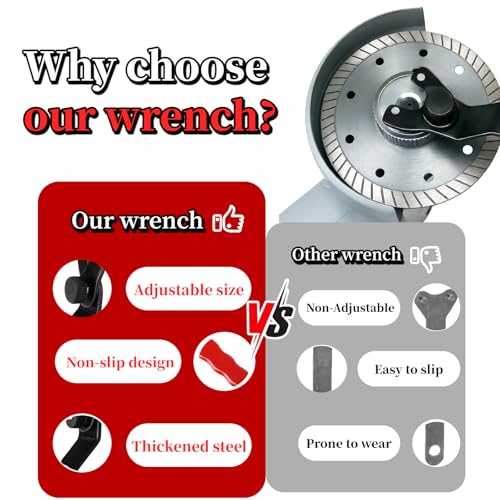 Image of 3 Pack Adjustable Pin Spanner Wrench for Angle Grinder Locknuts | Red adjustable pin spanner fits grinder locknuts, backing pads and round nuts for quick removal and replacement
