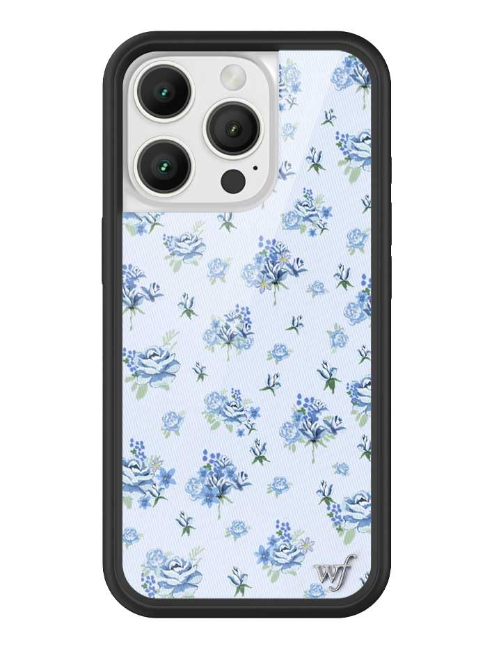Image of Wildflower Cases - iPhone 16 Pro Compatible - Forget Me Not Floral | Impact-Certified 6.5 ft Drop Protection Case, Raised Protective Bumper, Cute Aesthetic Design, Women-Owned Small Business