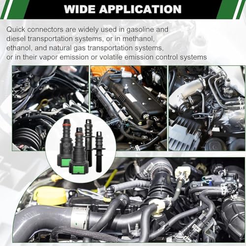 Kit de reparación de línea de combustible con conectores de nailon y codos 4
