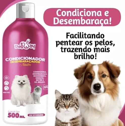 Kit Shampoo Clareador e Condicionador Premium para Cães e Gatos