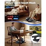 Under Desk Elliptical Machine, Electric Leg Exerciser as Seen on Tv for Seniors, Quiet Portable Seated Pedal Exerciser with Remote Control, 12 Speeds, Auto & HR Mode for Home Office - Image 5