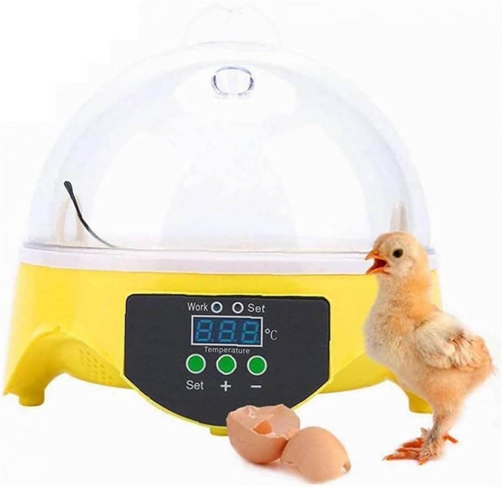 Mini inkubator do jaj 7 jaj Cyfrowy wylęgarnia drobiu z kurczaka Półautomatyczny inkubator ze sterowaniem Wylęgarnia jaj Regulacja temperatury dla kurczaka Kaczka Ptak