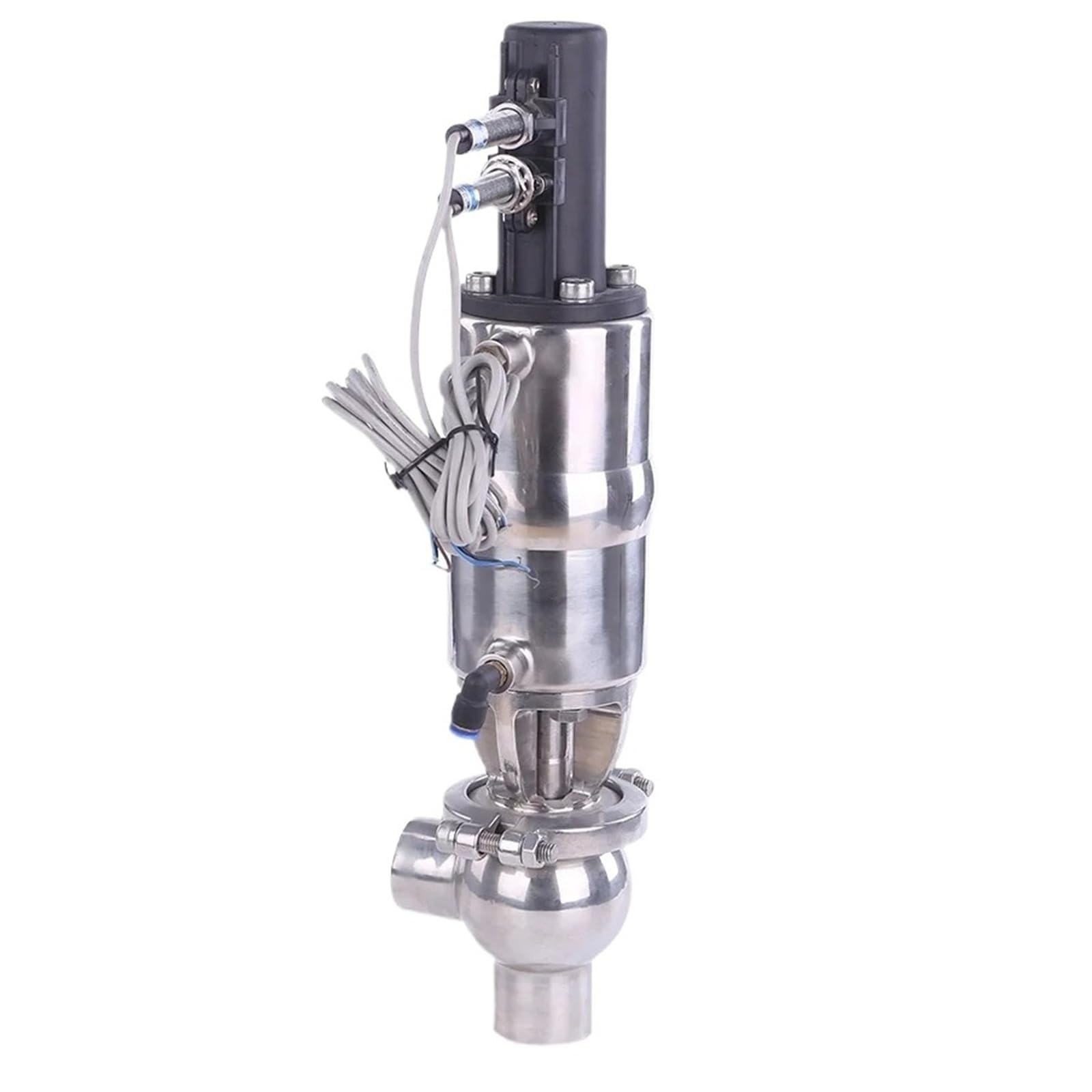 SS316L Sanitary Stainless Steel Welded LL APV Divert Seat Reversing Valve with Pneumatic Actuator