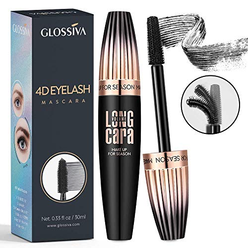 4D Silk Fiber Eyelash Mascara Natural Thickening and Lengthening Mascara, Instant, Waterproof, Long-lasting, Clump-Free Application