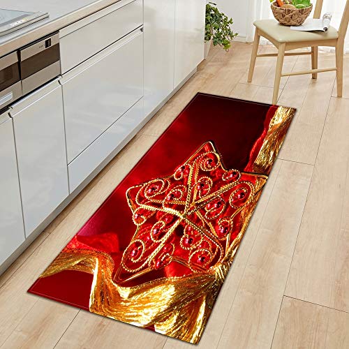 Küchenmatte Weihnachtsdekoration Wohnzimmer Türmatte rutschfeste Badezimmermatte Korridor Schlafzimmer Kindermatte A6 50x160cm