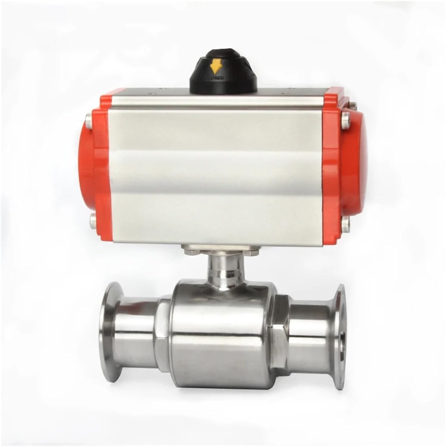 1PCS 51mm 304 stainless steel sanitary ball valve cartridge type quick-install ball valve with double-acting cylinder