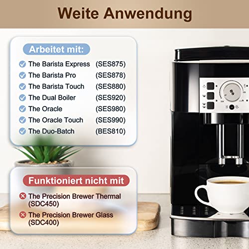 Wasserfilter Ersatz für Sage Kaffeevollautomat, 3 Stück Ersatz für Sage Barista Express Pro Wasserfilter, Water Filter für SES810/SES880/SES920/SES980/SES990/SES875/SES008/BES008
