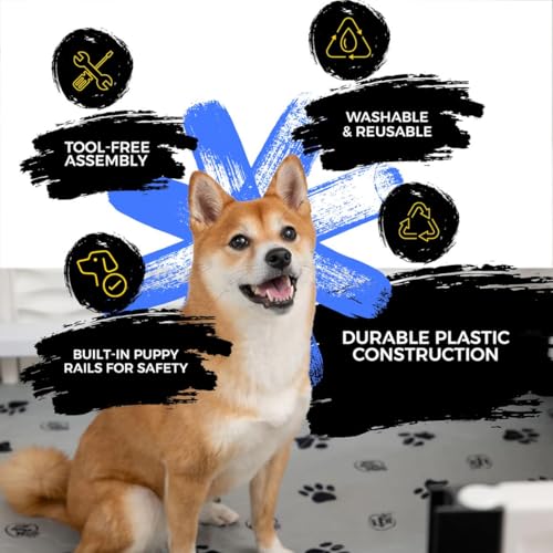 Image of EZwhelp EZclassic Dog Whelping Box - Washable Pee Pad, Small 38 inchx38 inchx18 inch
