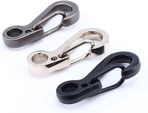 Miniatura 6 de TOPINCN Small EDC Hook with Spring Clip, 2.4cm Length Metal Flat Key Rings Split Rings Keychain Tool for Survival