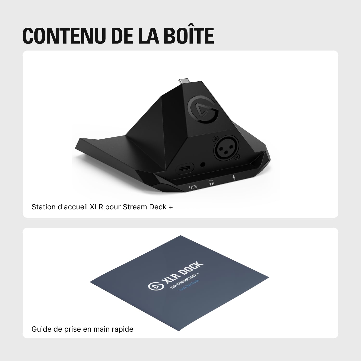 Elgato XLR Dock MK.2 – Pour Stream Deck + | Gain 80 dB, alimentation fantôme, Clipguard 2.0, effets DSP, USB-C, fonctionne avec tout micro XLR