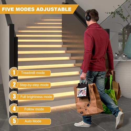 Image of Jackal 32 Channel Stair Light Controller with Motion Sensor, DC 12V /24V Smart Staircase Lighting, Sequential Lighting, Auto On /Off, 5 Modes Adjustable, Short Circuit Protection, DIY Installation Kit