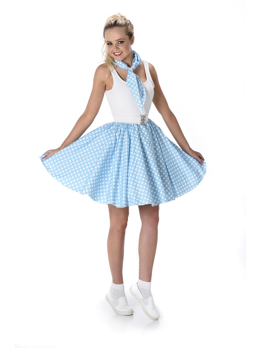 REDSUN - KARNIVAL COSTUMES Disfraz años 50 azul claro mujer - M