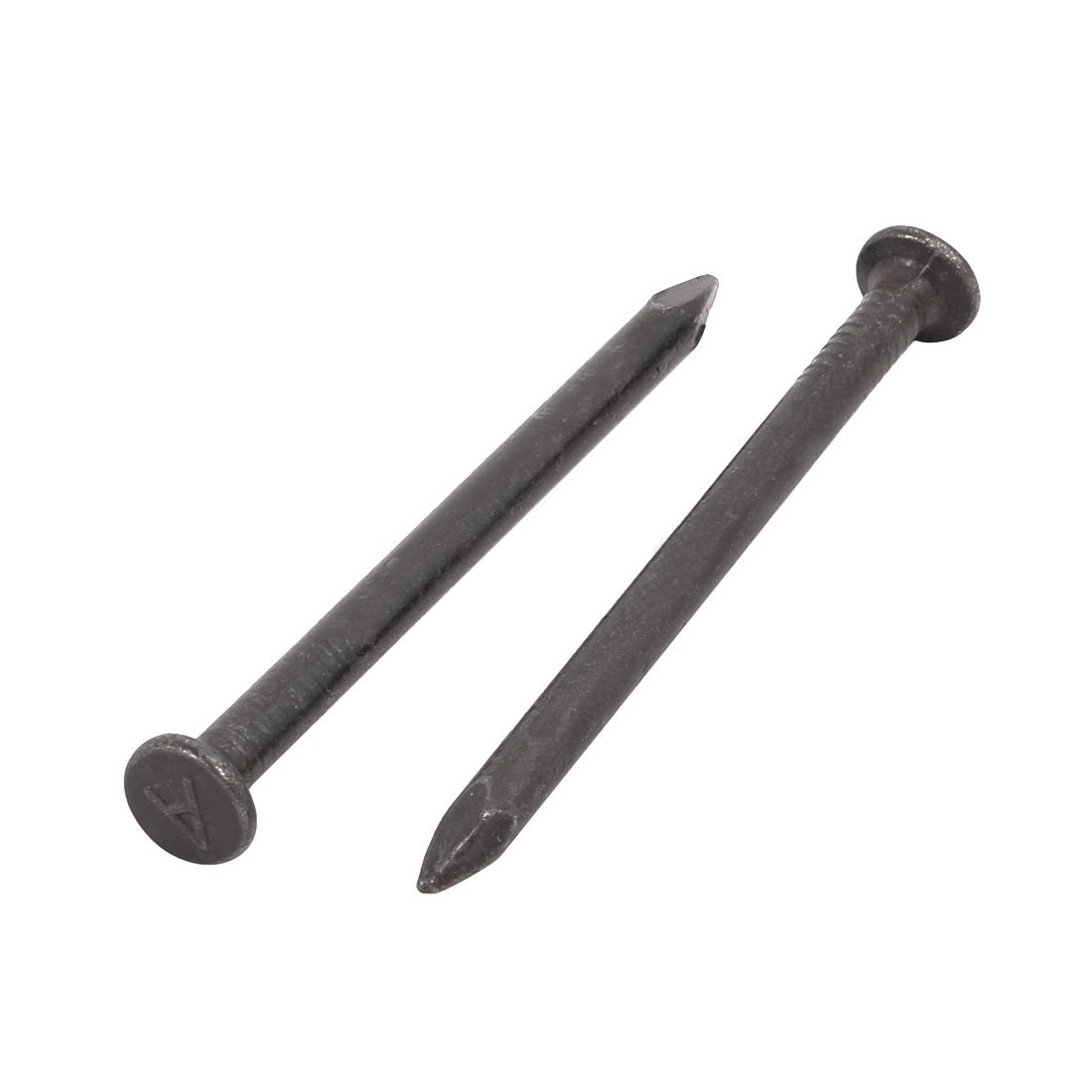 Aexit 2.5-inch Length fastener Carbon Steel Point Tip Wall Cement Nail Black 20pcs Model:95as607qo131
